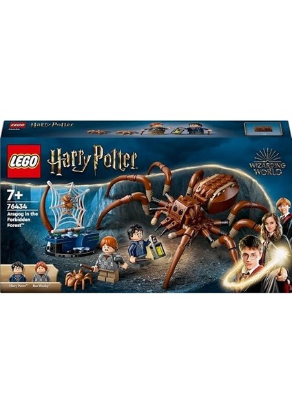 Potter Aragog Yasak Ormanda 76434, 7 Yaş ve Üzeri Için Potter ve Ron Weasley Minifigürleri ve Örümcek Içeren Yaratıcı Oyuncak Yapım Seti (195 Parça) modelleri