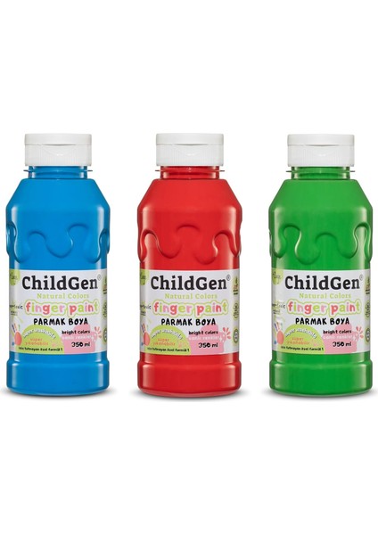 Için Yıkanabilir Parmak Seti - Toksik Olmaz, 3 Canlı Renk, Temizlenir, Yeni Yürümeye Başlayan Çocuklar Için Güvenli, Sanat ve El Sanatları Malzemeleri, Kendin Yap Projeleri ve Okul