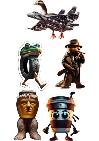 Brainrot Telefon Laptop Notebook Tablet Defter Matara Stiker Etiket ST2007