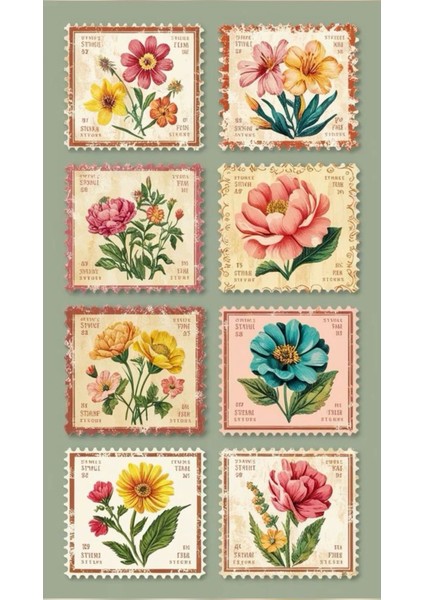 Çiçek Telefon Laptop Notebook Tablet Defter Matara Stiker Etiket ST2229