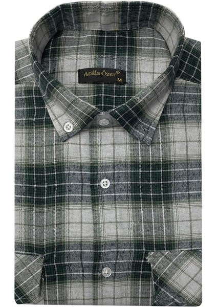 Büyük Beden Çift Cep Klasik Kışlık Kaşmir Gömlek - 7462 fiyatları