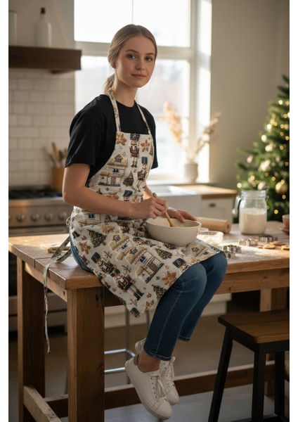 Unisex Mutfak Önlüğü Aşçı Önlüğü Yeni Yıl Yılbaşı Noel Baba nutcrackers, fındık kıran fırsatları