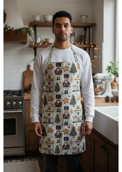 Unisex Mutfak Önlüğü Aşçı Önlüğü Yeni Yıl Yılbaşı Noel Baba nutcrackers, fındık kıran indirimleri