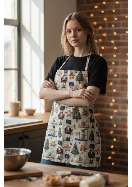 Unisex Mutfak Önlüğü Aşçı Önlüğü Yeni Yıl Yılbaşı Noel Baba nutcrackers, fındık kıran