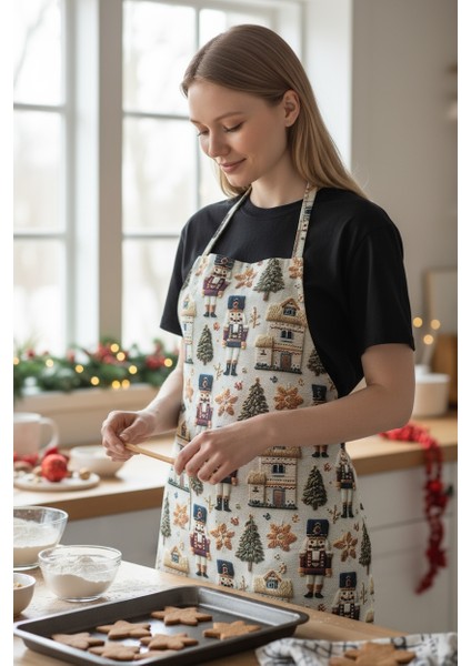 Unisex Mutfak Önlüğü Aşçı Önlüğü Yeni Yıl Yılbaşı Noel Baba nutcrackers, fındık kıran