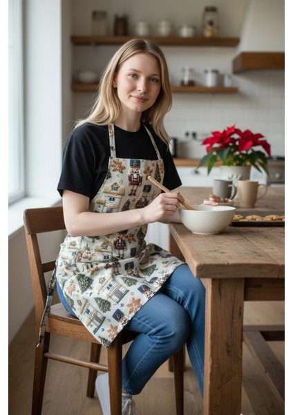 Unisex Mutfak Önlüğü Aşçı Önlüğü Yeni Yıl Yılbaşı Noel Baba nutcrackers, fındık kıran