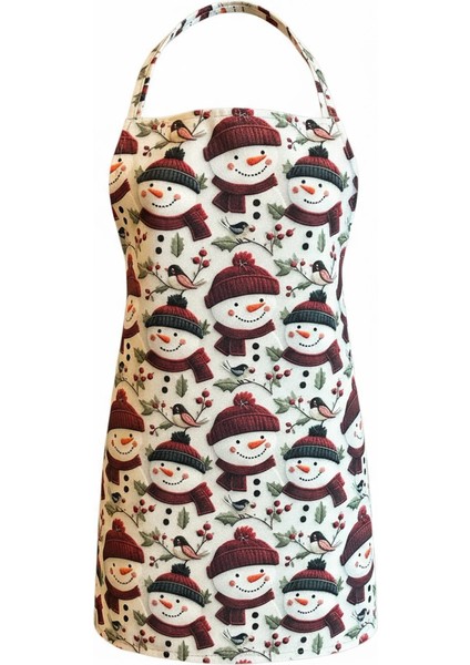 Unisex Mutfak Önlüğü Aşçı Önlüğü Yeni Yıl Yılbaşı Noel Baba