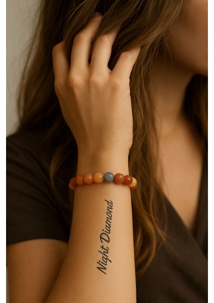 Orijinal Doğal Taş El Yapımı Enerji - Uyum - Denge Sağlayan Bileklik-62