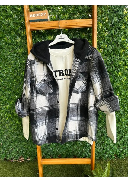 Siyah-Beyaz Oduncu Gömlek-Bodytakım fiyatları