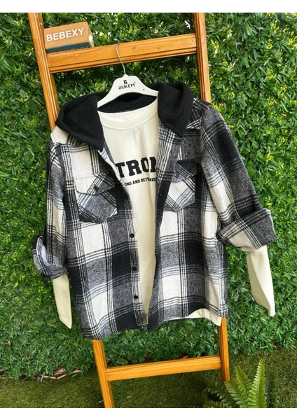 Siyah-Beyaz Oduncu Gömlek-Bodytakım modelleri