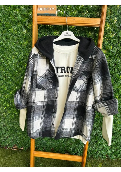 Siyah-Beyaz Oduncu Gömlek-Bodytakım fırsatları