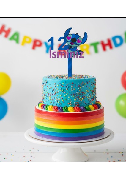 Stitch Isimli 12 Yaş Pasta Süsü