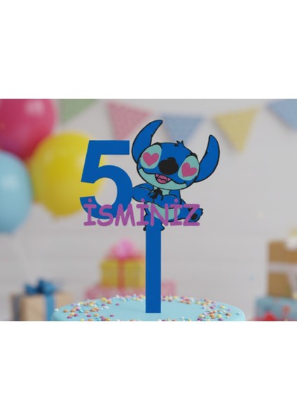 Stitch Isimli 5 Yaş Pasta Süsü fiyatları