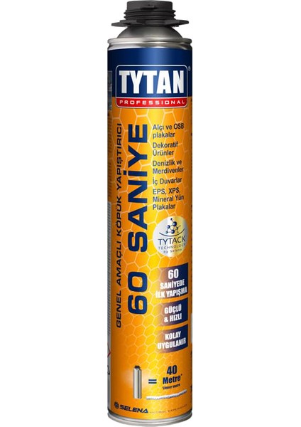 Tytan 60 Saniye Hızlı Köpük Yapıştırıcı 750ML