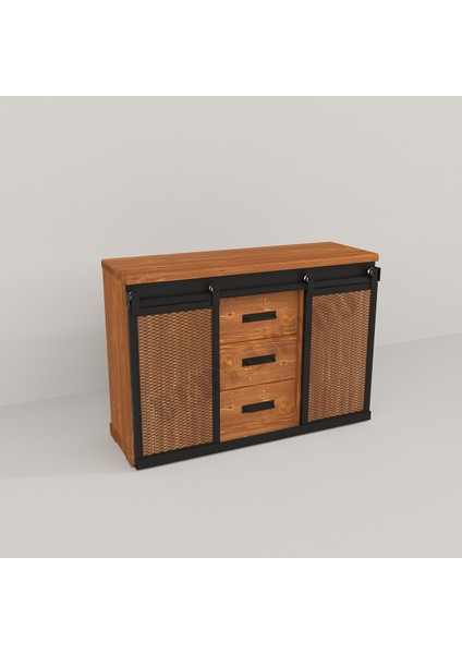 Vega Doğal Ahşap Sürgülü Çemeceli Konsol 140CM modelleri