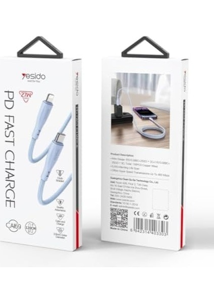 27W Type-C To Lightning Pd Hızlı Şarj Kablosu 1.2m fiyatları