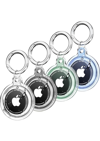 Için Su Geçirmez Ultra Şeffaf Görünümlü Silikon Kılıf ve Anahtarlık (4&apos;lü Paket)