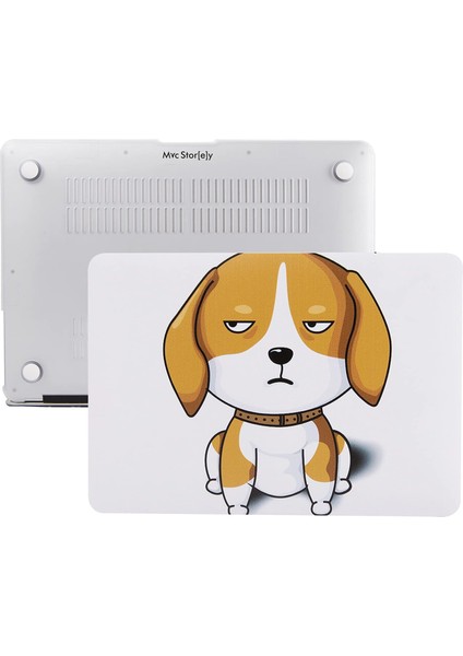 MacBook Pro 13 Kılıf A2338 A2289 A2251 A2159 A1989 A1706 A1708 Uyumlu M1 M2 Tpu Sert Kapak Ince Hafif Hava Menfezli Lazer Uv Baskı Köpek Dostu Tasarım Kahverengi