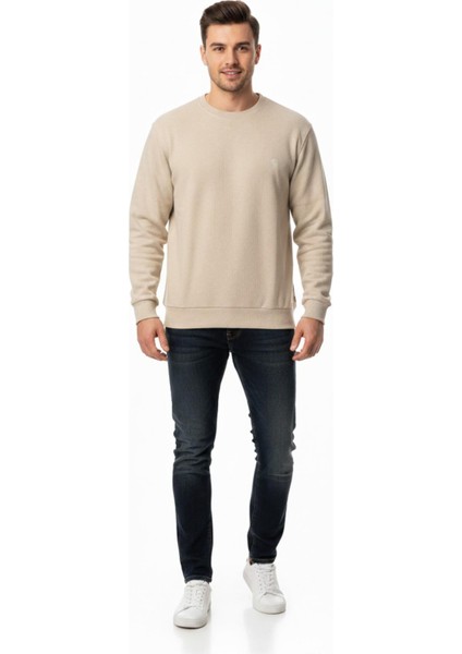 Erkek Büyük Beden Sıfır Yaka Selanik Sweatshirt BGL-ST04871