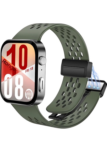 Fit 4/4 Pro/fit 3 ile Uyumlu Air Loop Kordon Manyetik Kilit Mekanizmalı Nefes Alabilirlik Sağlayan Delikli Doku Deformasyona Karşı Dayanıklı Yedek Fit 4 Kayışı