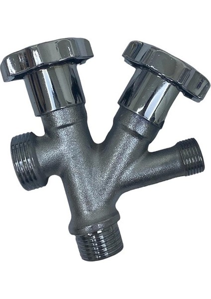 Dual Çiftli Çatallı Çamaşır Makinesi Ara Taharet Musluk Ara Musluk ( Lisinya )