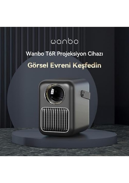 T6R Max 650 Ansı Lümen Tv Taşınabilir Projeksiyon Cihazı, Full Hd (1920 x 1080P), 4K Oynatma, Otomatik Odaklama & Düzeltme, Kablosuz Ekran Paylaşma modelleri