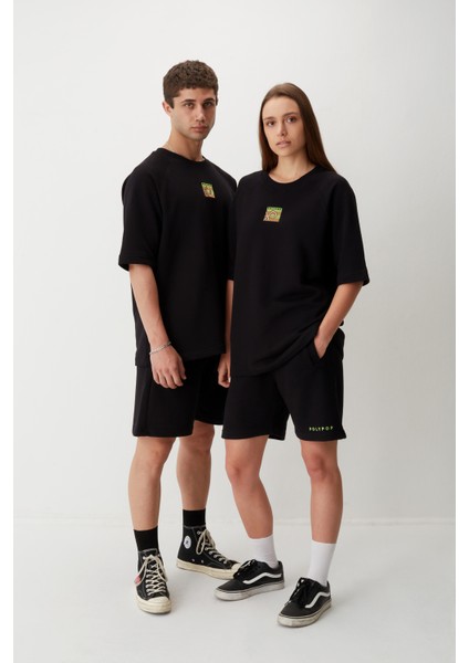 Square Logo Nakışlı Oversize Heavy T-Shirt indirimleri