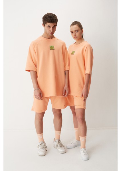 Square Logo Nakışlı Oversize Heavy T-Shirt modelleri