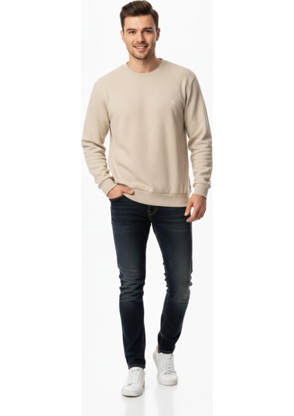 Erkek Büyük Beden Sıfır Yaka Selanik Sweatshirt BGL-ST04871 fırsatları