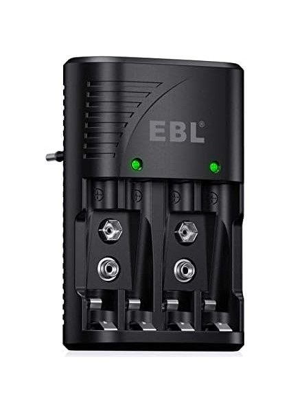 Nı-Mh Aa/aaa ve 9V Piller Için Hızlı Şarj Cihazı - 4 Yönlü LED Ekranlı Şarj Cihazı 6802 modelleri