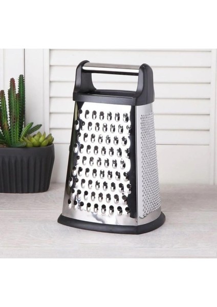 Metal Rende Paslanmaz Çelik Çok Amaçlı ve Dayanıklı Tasarım Sebze Peynir ve Meyve Rendesi Ergonomik Saplı Temizlenebilir Mutfak Için Pratik ve Şık (24 Cm)