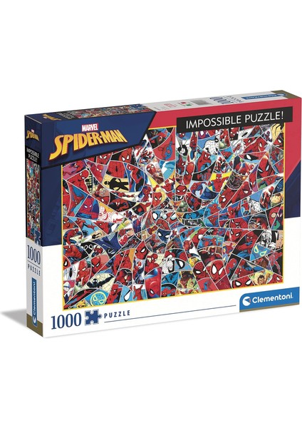 39657 Bulmaca- -1000 &apos;da Üretilmiştir, 1000 Parça, Zor Bulmacalar, Imkansız, Örümcek Adam, Yetişkin, Çok Renkli, Orta