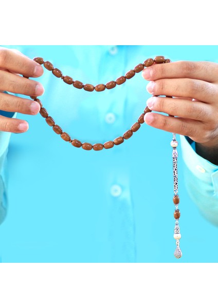 925 Ayar Gümüş Kral Zincir Püsküllü Kapsül Kesim Exclusive Renk Cilalı Kuka Tesbih fırsatları