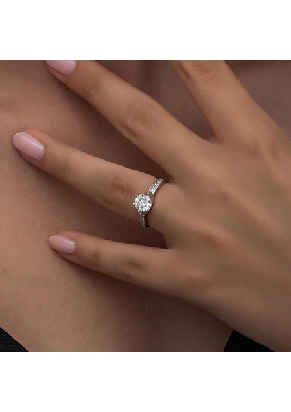 Hk Gümüş Kadın Yüzük Tek Taş |Gümüş Takı Hediyelik Ürünler fırsatları