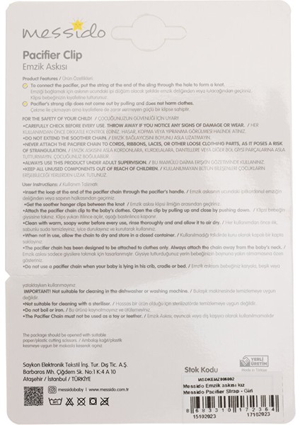 Emzik Askısı Kız Bebek fiyatları