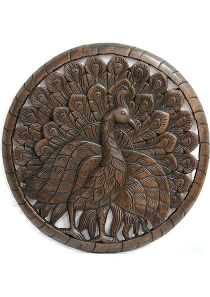 Ahşap Duvara Asmalı El Oyması Pano 2/1 - Lisinya