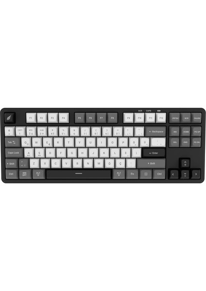 Hawk Gaming HK220 Membrane Rgb Kablosuz/bluetooth Siyah Beyaz Tkl Türkçe Gaming Klavye