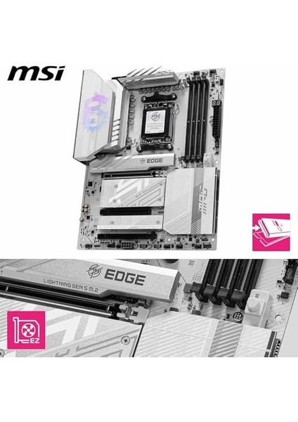 Msı Mpg B850 Edge Tı Wifi Anakart, Atx - Amd Ryzen 9000/8000 / 7000 Işlemcileri Destekler, AM5-80A Sps Vrm, Ddr5 Memory Boost (8400+MT/S Oc), Pcıe 5.0 X16, M.2 Gen5, Wi-Fi 7, 5g Lan fiyatları