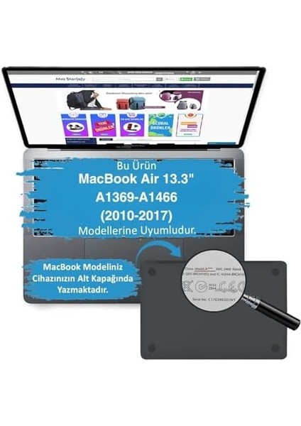 MacBook Uyumlu Air 13 Inç Kılıf Tpu Lazer Baskı Darbe Emici Ince Hafif Tam Uyum A1466 A1369 2010 2017 Eski Usbli Seri Beyaz fiyatları