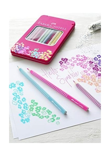 Parlak Renkler, 12 Renk, Metal Kutu, Pembe, Ergonomik Üçgen Gövde, Fsc Sertifikalı Ahşap, Işıltılı Renkler, Çevre Dostu Su Bazlı fiyatları