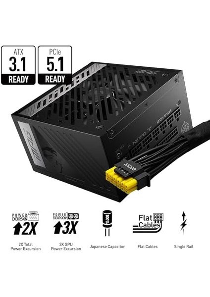 Psu Mpg A850G Pcıe5 850W 80 Pfc Full Modular Güç Kaynağı (Psu) modelleri