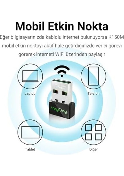 150MBPS 2.4ghz Kablosuz Wi-Fi Alıcı Verici USB modelleri