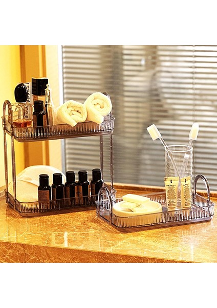 Düzenleyici Organizer Rafı ( Gri, Tek + Iki Katlı Set)