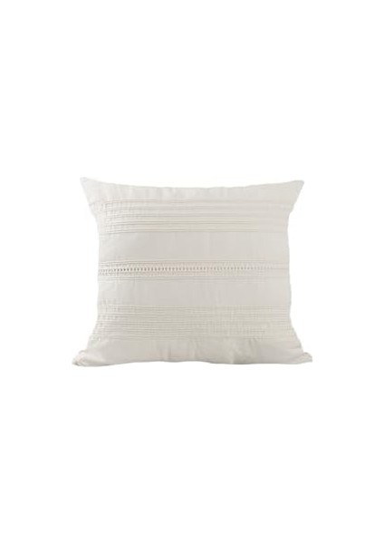 Dokuma TASARIM%100 Pamuklu 45X45CM Kırlent Kılıfı Krem Krem modelleri