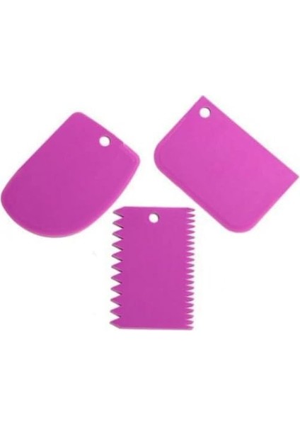 3&apos;lü Hamur Kesici,pasta Düzeltici,hamur Porsiyonlayıcı,hamur Kesmek ve Dekorasyonu Için Plastik 3lü Set modelleri