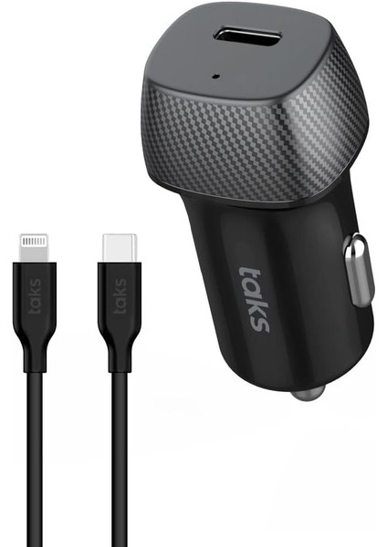 CP01 30W Pd Usb-C Araç Hızlı Şarj Aleti + Usb-C- Kablo, Siyah 5CP01LS
