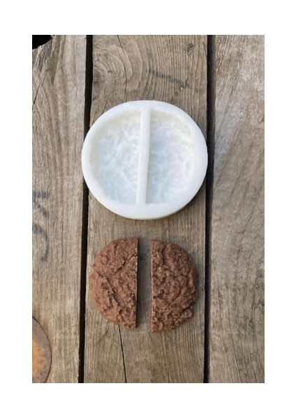 Concept Kurabiye Yarım Ikili Mum Kalıbı (Silikon) modelleri