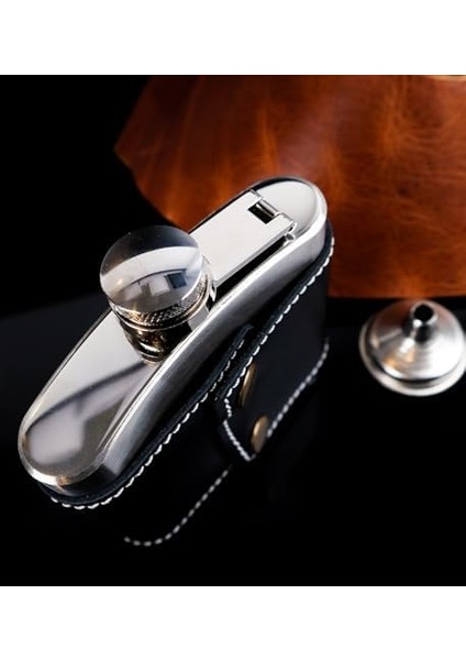 Siyah Derili 5 OZ-150 cc Hunili Çelik Viski Içki Konyak Matarası modelleri