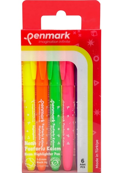 Tipi Fosforlu 6&apos;lı Bristol Neon