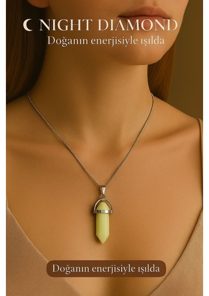 Kadın Kolye Aventure Doğal Taş Zincirli Kolye